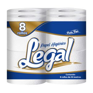 Papel Higiénico 8 Rollos Doble Hoja 50Mts | Legal